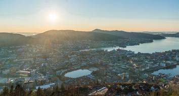 Bergen Noway Sunset Elevated