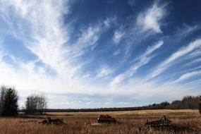 scenic cirrus clouds at fall, Wallpaper