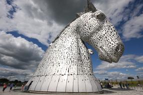 white horse sculpture