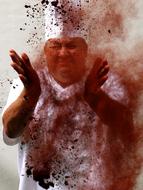 man with the chocolate powder