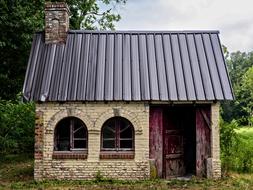 house old brick and roof