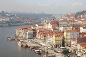 coastal City with red roofs, portugal, Porto