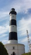 black-patterned lighthouse