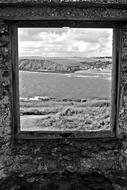 an open window in an old building