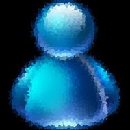 man head avatar blue drawing