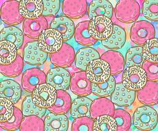 doughnuts background colored many