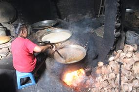 traditional cooking over a campfire