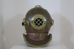 an old water helmet