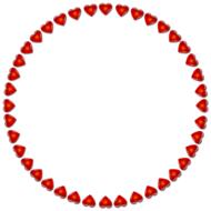 red circle hearts