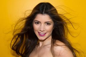 brunette hair woman model