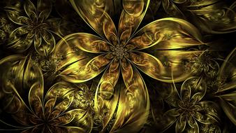 gold flowers as background