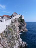 the great wall of the castle by the sea