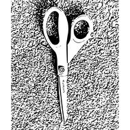 scissors on the ground landscape