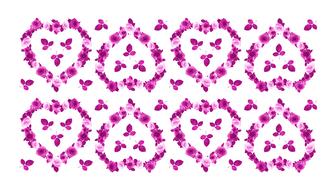 a pattern of pink jewelry