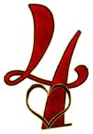number four digit background heart