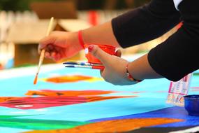 paint with a brush