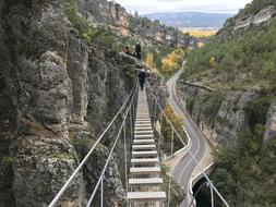 mountain bridge people