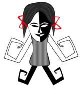 creepy girl, surreal drawing