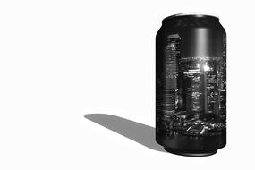 soda box black and white