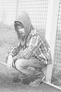 boy black white