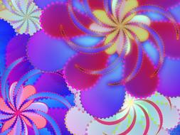 colorful abstract pattern, swirls