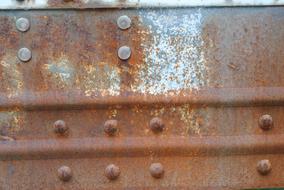 Texture of Rusty metal with bolts