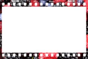 White image in the colorful frame with the fruits, clipart