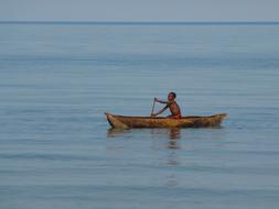 Malawi Lake boat person