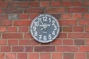 red brick clock view