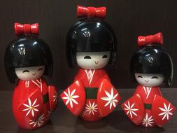 dolls japanese red black