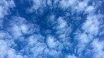 Sky with Clouds, blue white Background