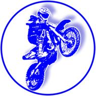 bike blue sign initial