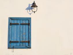 Window Blue and Lamp