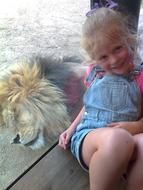 Lion and Girl Zoo