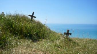 crosses coffin grave