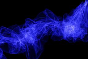 particles vibration line wave blue