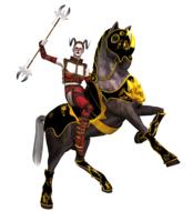 girl horse armor 3d