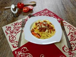 spaghetti on plate