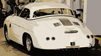 white Porsche Auto Sports Car