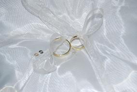 rings gold white veil