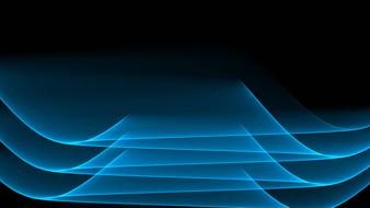 blue waves on black as background