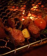 roasted vegetables on fire