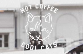 hot coffe cool cats drawing