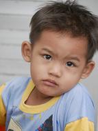 Portrait of the cute boy kid, in Indonesia