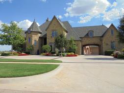 house against the blue sky in Oklahoma