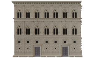 facade palazzo 3d drawing