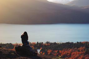 Girl Alone lake