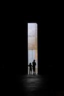 Dark Building Door people