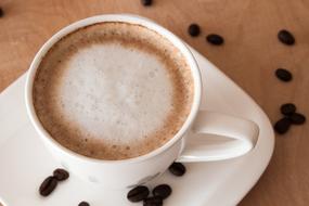 foamy hot sweet coffee