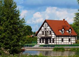 house near a lake in Poland